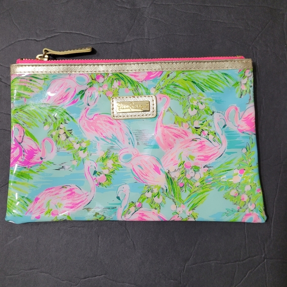 Lilly Pulitzer Handbags - Lilly Pulitzer Flamingo Makeup Bag